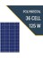 125W 12V Polikristal Güneş Paneli 2