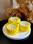 Beyaz 4'lü Set (16CM Sunum Tepsisi ) & Dekoratif Set & Hediyelik Set / Sarı - Beyaz Zarifliğinde Mum 1
