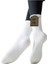 Yoga Pilates Çorabı Altı Tırtıklı Kadın Kaymaz Taban Pamuklu Soket Tenis Çorap Altı Havlulu Beyaz 1