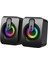 Magicvoice MV-24836 2X3WATT Mini 1+1 USB Hoparlör Pc Bilgisayar Hoparlörü Rgb Renkli Işıklı 1