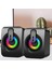 Magicvoice MV-24836 2X3WATT Mini 1+1 USB Hoparlör Pc Bilgisayar Hoparlörü Rgb Renkli Işıklı 3