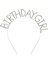 Birthday Girl Taşlı Taç Metal Doğum Günü Parti Tacı Gümüş 2