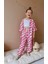 Kız Çocuk Pamuklu Beyaz Püskül Detaylı Kimono ve Pantolon Takım 4