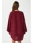 Kadın Sandra %100 Pamuk Müslin Bağcıklı Bordo Kimono 5
