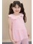 Pembe Sıfır Kol Bebe Yaka Bluzlu Pantolonlu Kız Çocuk 2li Takım 21028 2