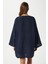 Kadın Sandra %100 Pamuk Müslin Bağcıklı Lacivert Kimono 5