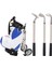 Masaüstü Golf Kalem Seti 3 Tükenmez Kalem ve Mini Çanta Çinko Alaşımlı Golf Kalem Tutma Çantasımavi Beyaz (Yurt Dışından) 1