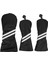 Golf Ahşap Başörtüsü Yatak Örtüsü Seti Çizgili Cue Headcovers Golf Sopası Ucu Kapakları Driverblack (Yurt Dışından) 1