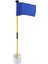 Uygulama Golf Deliği Direk Kupası Bayrak Sopası Çıkarılabilir 2 Bölümlü Golf Putting Green Bayrak Sopası Mavi (Yurt Dışından) 2