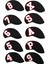 10 Adet / Takım Numarası Golf Demir Golf Sopası Kılıfı Seti Neopren Golf Kulübü Demir Koruyucu Headcoverblack (Yurt Dışından) 4