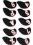 10 Adet / Takım Numarası Golf Demir Golf Sopası Kılıfı Seti Neopren Golf Kulübü Demir Koruyucu Headcoverblack (Yurt Dışından) 5