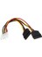 Plus PX-4929 Molex To Sata Power X2 Çoklayıcı, Sata Power Çoklayıcı 2li 1