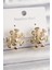 Pirinç Gold Renk Virüs Figür Model Kadın Küpe 1
