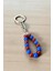 8 mm Akik Doğaltaşlı Bordo-Mavi Taraftar Anahtarlık 1