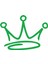 Kral Tacı Sticker 17X17 cm Yeşil 1