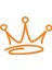 Kral Tacı Sticker 17X17 cm Turuncu 1