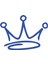 Kral Tacı Sticker 17X17 cm Mavi 1