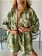 Zeytin Desenli Green Kimono Takımı 3