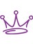 Kral Tacı Sticker 17X17 cm Mor 1