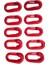Zincir Kilitli Halka -Kırmızı - 10 Lu Pk- 800022 1