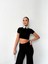 Osy Modal Yumuşak Dokulu Kumaş Kısa Kollu Crop Alt Ispanyol Paça Pantalon Ikili Takım - Siyah 2