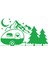 Karavan Dağlar Sticker 17X17 cm Yeşil 1
