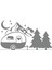 Karavan Dağlar Sticker 17X17 cm Gri 1