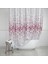 Banyo Perdesi 2x110x200 Çift Kanat Duş Perdesi Halka Hediyeli Duşakabin Perdesi 4961 Pembe 1