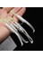 Silikon Balıklı Çapari 5.5 cm (2 Adet) Silikon At Çek Takımı Beyaz Fosforlu Glow Gözler ve Fosforlu Glow Boncuklu 5