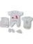 Kuzucuk Nakışlı %100 Cotton Antibakteriyel 5li Zıbın Takımı Hastane Çıkışı 1