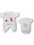 Kuzucuk Nakışlı %100 Cotton Antibakteriyel 5li Zıbın Takımı Hastane Çıkışı 2