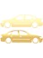 Basık Opel Vectra Sticker 17X17 cm Gold 1