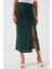 8033 Sandy Yırtmaçlı Etek - Zümrüt Yeşili 4