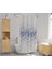 Banyo Perdesi 1x180x200 Tek Kanat Duş Perdesi Halka Hediyeli Duşakabin Perdesi 4961 Mavi 1