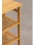 Bambu 3 Raflı 1 Bölmeli Kirli Sepetli Banyo Düzenleyici Çamaşır Sepeti Organizer DB-0008 3