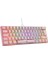 Majesty 62 Tuşlu Rgb Mini Gaming Oyuncu Mekanik Klavye Red Switch Pembe 3