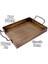 Galvaniz El Yapımı Dikdörtgen Mini Sunum Tepsisi, Metal Sunum Tepsisi 30 * 20CM 2