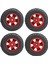 Adet Rc Arka Çift Lastik Tekerlek Lastiği 55MM Çap Wpl D12 1/10 Uzaktan Kumandalı Kamyon Için Uygun Kırmızı (Yurt Dışından) 3