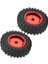 2 Adet Kamyon Tekerleği Ka Lastik 55MM Çap Alüminyum Alaşımlı Wpl D12 1/10 Rc Araba Için Uygun Kırmızı (Yurt Dışından) 4