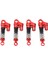 4 Adet Rc Amortisörler Kırmızı Alüminyum Alaşımlı Yüksek Elastik Bahar Metal Amortisörler SCX24 1/24 Rc Araba Için (Yurt Dışından) 3
