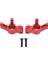 2 Adet Metal Alüminyum Alaşım Arka Knuckle Kol Hub Taşıyıcı Traxxas 4-Tec 2.0 3.0 1/10 Rc Araba Yükseltme Parçaları Aksesuarları Kırmızı (Yurt Dışından) 1