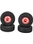 4 Adet 1 Inçlik Ka Lastikler Alüminyum Alaşımlı Jantlar Axial SCX24 90081 AXI00001 AXI00002 1/24 Paletli Araç Için Uygundur Kırmızı (Yurt Dışından) 1