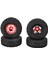4 Adet 1 Inçlik Ka Lastikler Alüminyum Alaşımlı Jantlar Axial SCX24 90081 AXI00001 AXI00002 1/24 Paletli Araç Için Uygundur Kırmızı (Yurt Dışından) 2