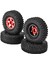 4 Adet 1 Inçlik Ka Lastikler Alüminyum Alaşımlı Jantlar Axial SCX24 90081 AXI00001 AXI00002 1/24 Paletli Araç Için Uygundur Kırmızı (Yurt Dışından) 3