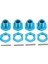 4 Takım Rc Tekerlek 17MM Alüminyum Hex Sürücü Hub Adaptörü Pimleri ile Arrma 1/8 Karton 4WD Carblue (Yurt Dışından) 3