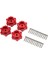 2 Çift Rc Alüminyum 5mm Genişletilmiş Tekerlek Altıgen Adaptör Dönüştürücü Losı Lmt 4WD Katı Aks 1/8 Monster Truckred (Yurt Dışından) 1