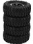 4 Adet 55MM 8 Delikli Ka Tekerlek Lastikleri Alüminyum Alaşımlı Jantlar Axial SCX24 1/24 Rc Araba Içinsiyah (Yurt Dışından) 2