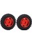 Adet/takım 55MM Metal Jant Lastikleri Seti Axıal SCX24 1/24 Rc Araba Jantı Ka Lastikkırmızı (Yurt Dışından) 2