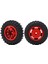 Adet/takım 55MM Metal Jant Lastikleri Seti Axıal SCX24 1/24 Rc Araba Jantı Ka Lastikkırmızı (Yurt Dışından) 4