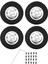 Axıal SCX24 1/24 Rc Araba Için 4 Adet 55MM Ön Arka Lastik Lastik ve 5 Kollu Metal Jant Setigümüş (Yurt Dışından) 1